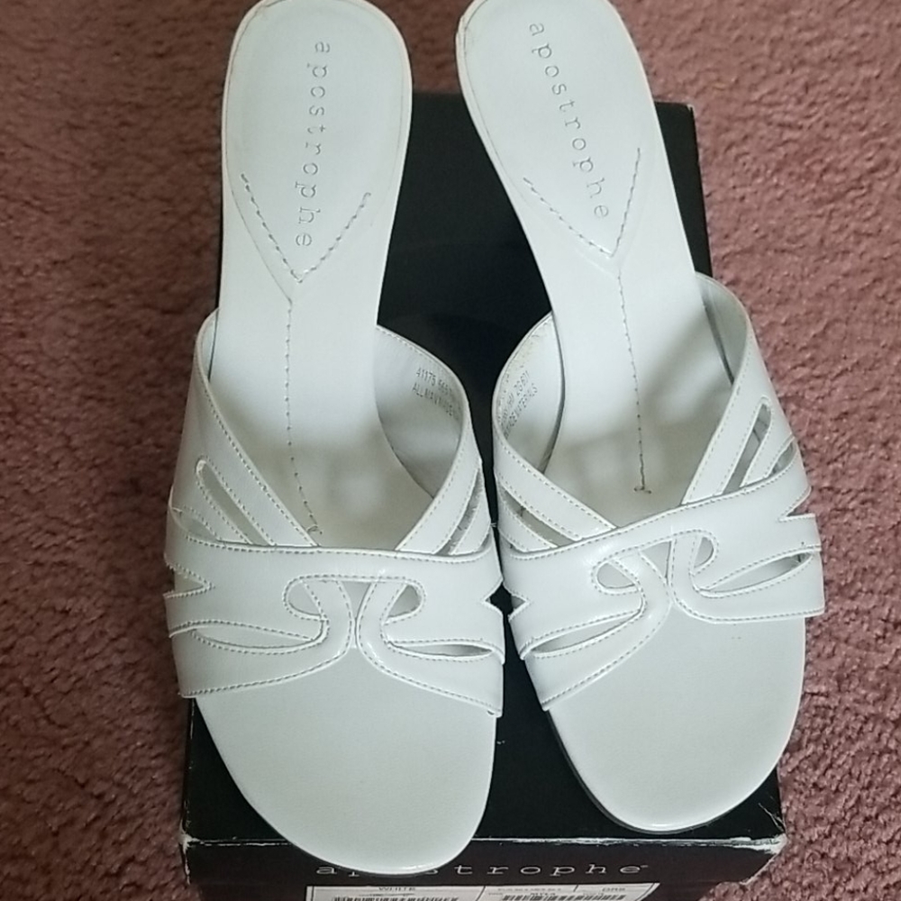 "Myla" slide sandal heels